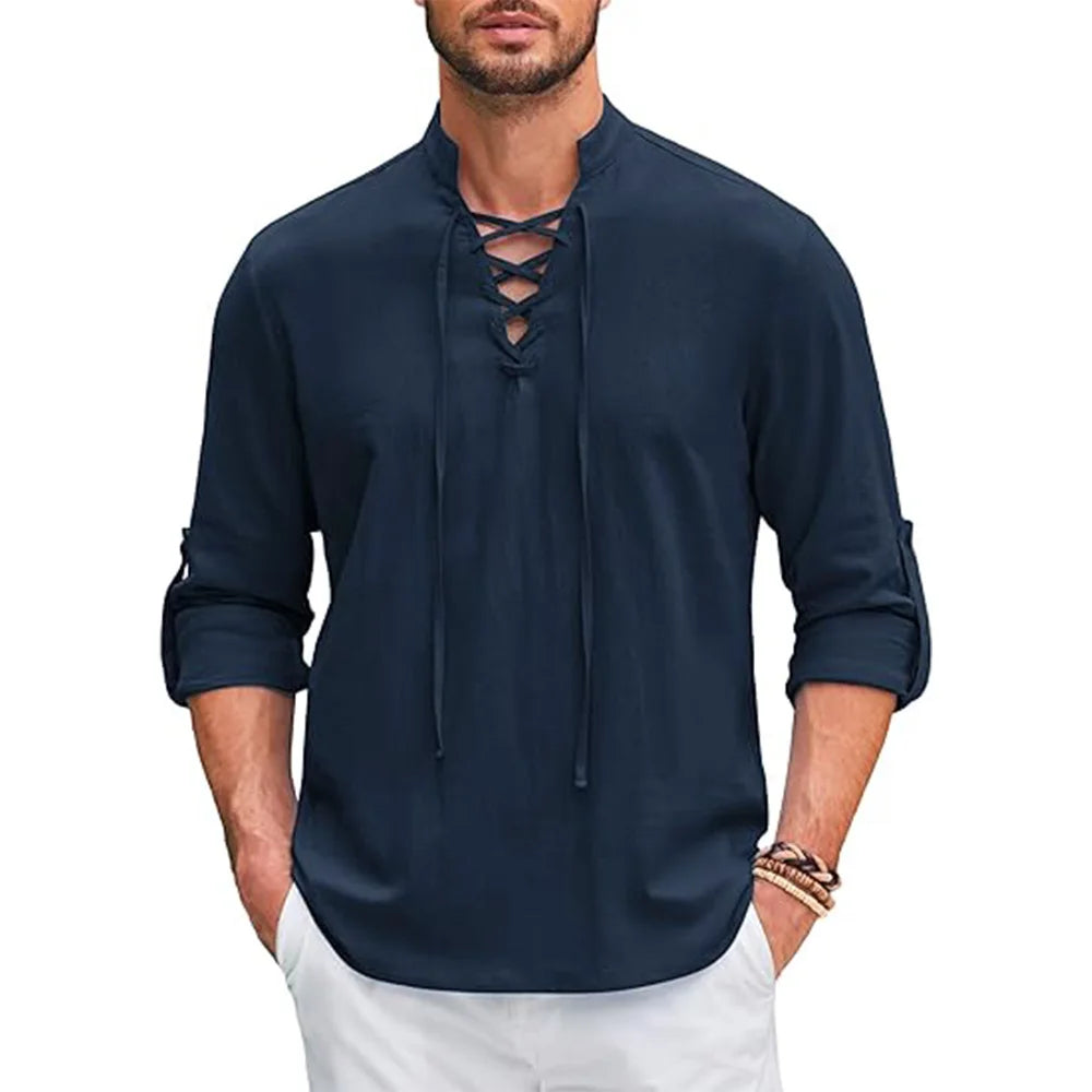 Camisa de Linho Masculina Lagunas