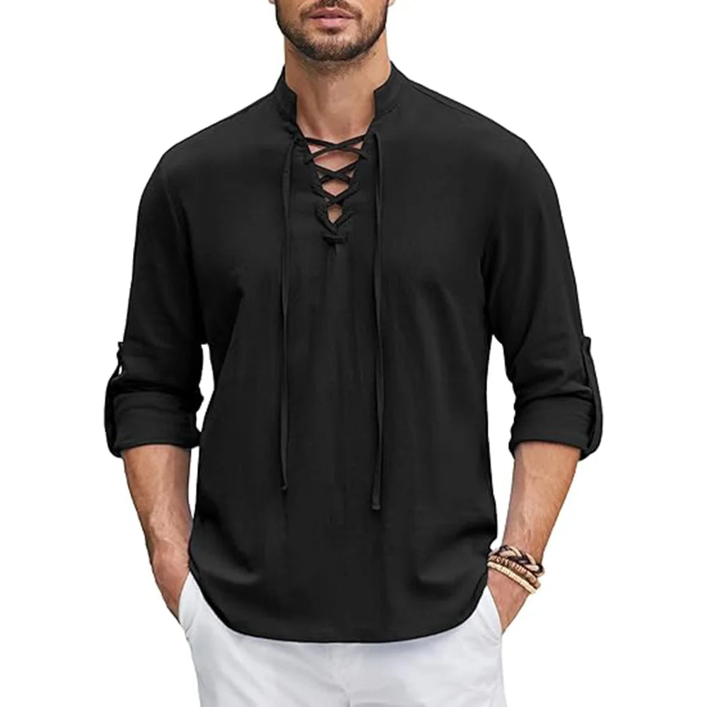 Camisa de Linho Masculina Lagunas