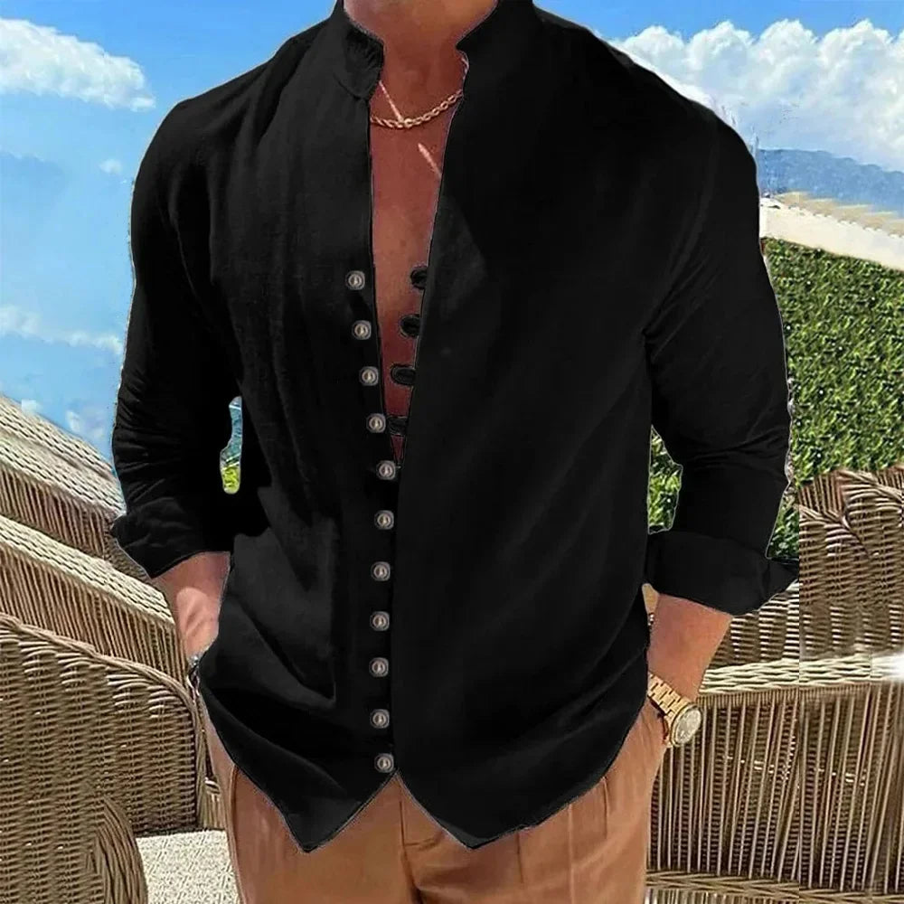 Camisa de Linho Masculina Platoni