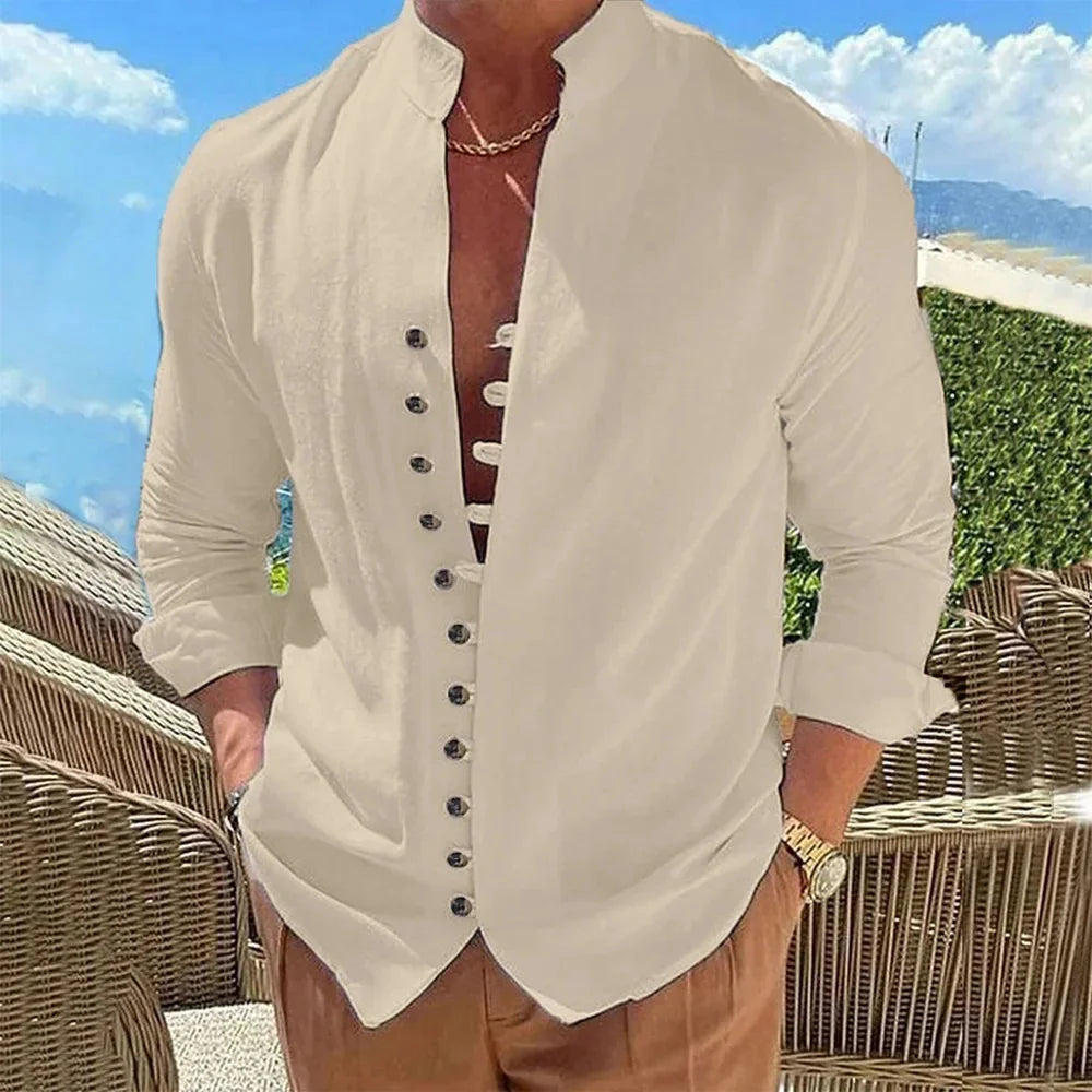 Camisa de Linho Masculina Platoni