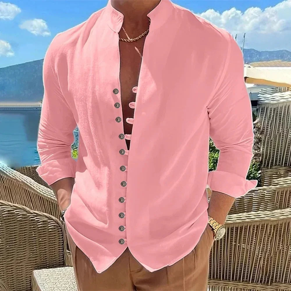 Camisa de Linho Masculina Platoni