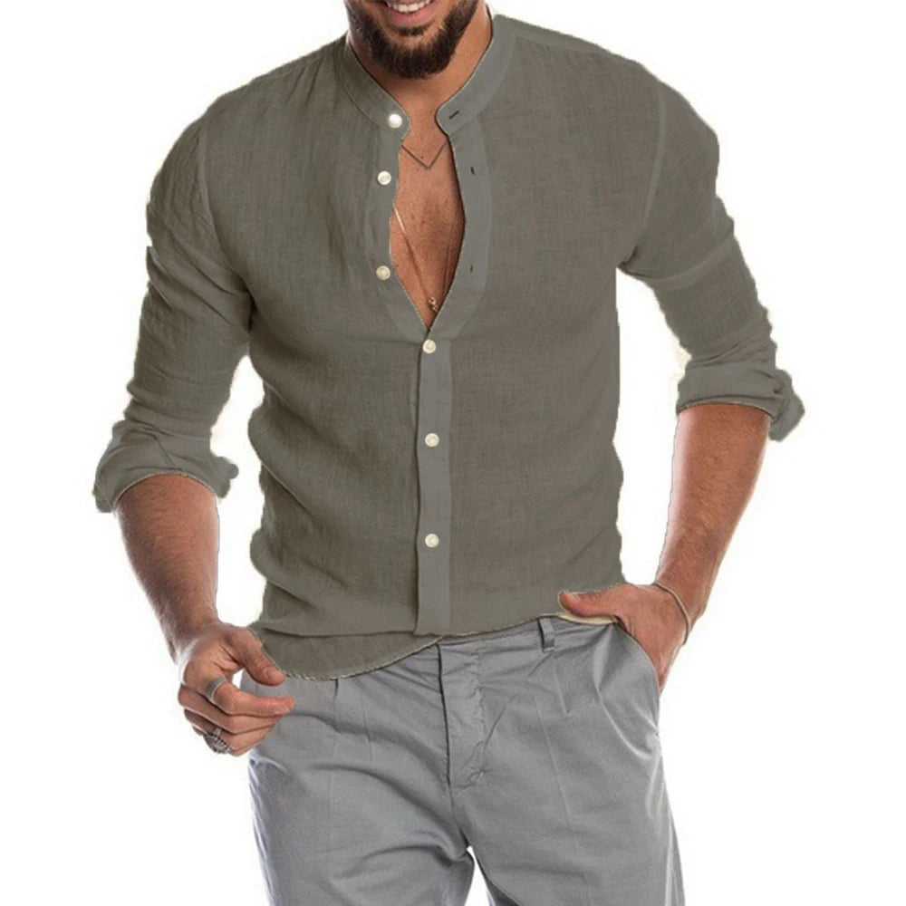 Camisa de Linho Masculina Sandeski