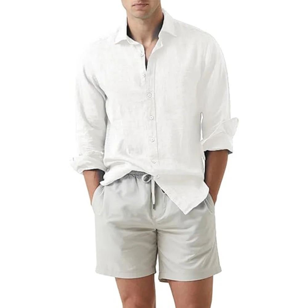 Camisa de Linho Masculina Social