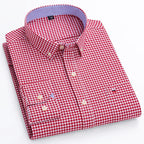 Camisa Masculina Mini Xadrez Manga Longa