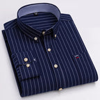 Camisa Masculina Soft Listrada Manga Longa