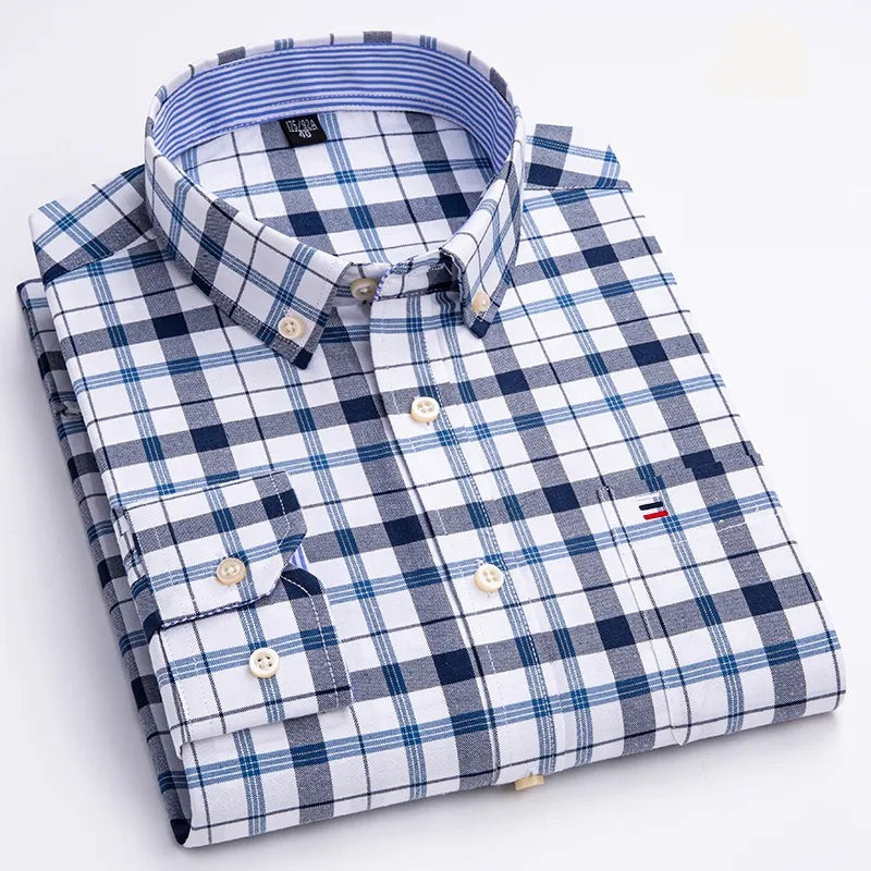 Camisa Masculina Xadrez Color Manga Longa