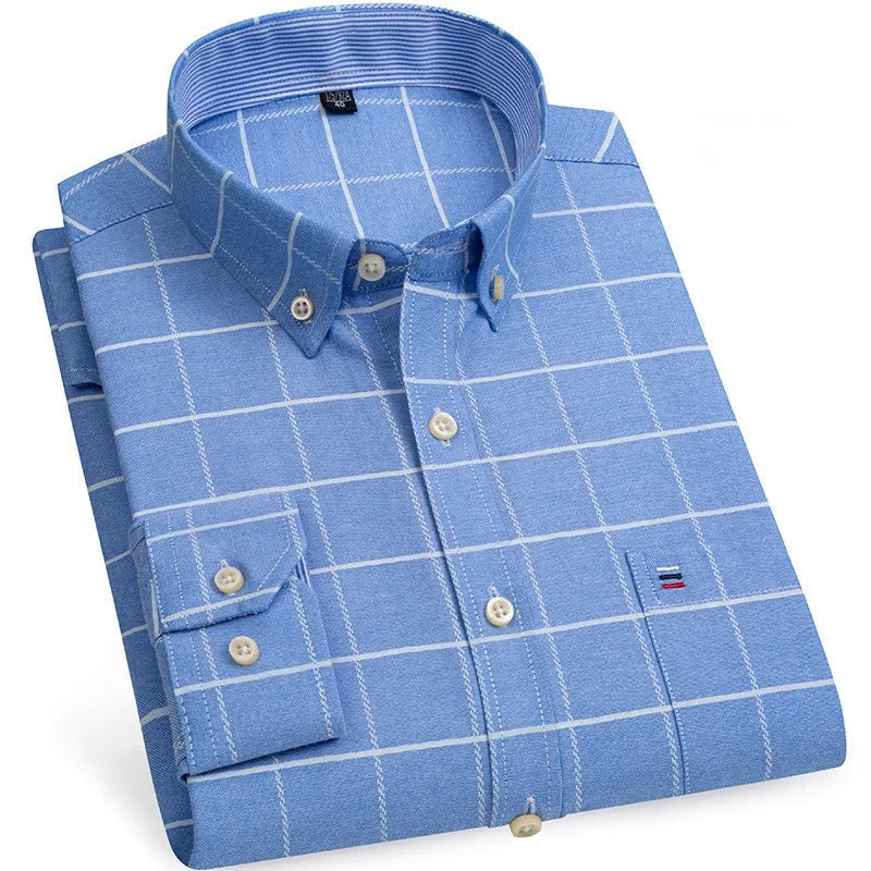 Camisa Masculina Xadrez Manga Longa