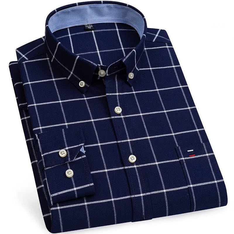 Camisa Masculina Xadrez Manga Longa